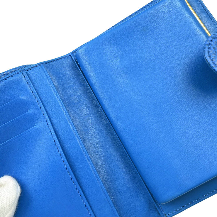Chanel 1996-1997 Blue Caviar Bifold Wallet