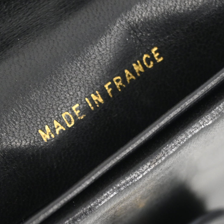 Chanel 1991-1994 Black Lambskin Bicolore Long Wallet