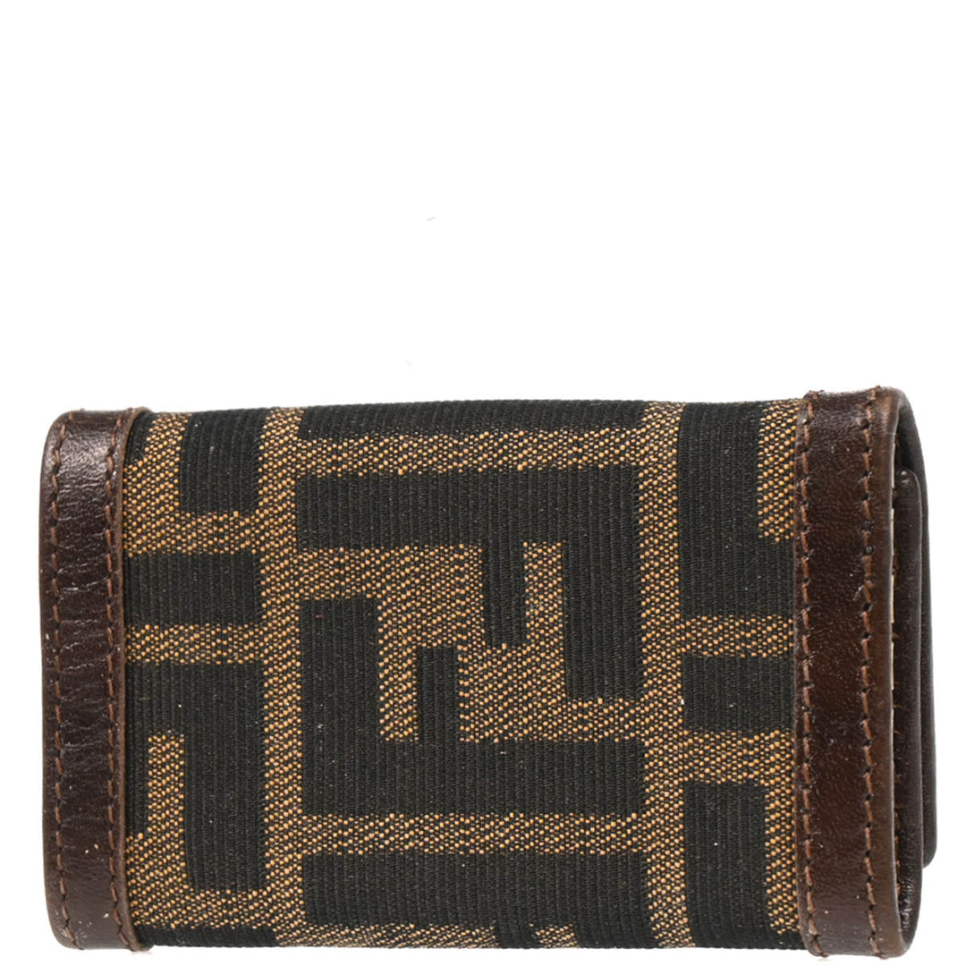 Fendi Brown Zucca Six Hook Key Case Small Good – AMORE Fendi Brown Zucca Six Hook Key Case Small Good – AMORE