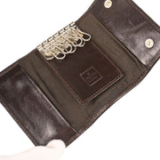 Fendi Brown Zucca Six Hook Key Case Small Good