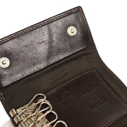 Fendi Brown Zucca Six Hook Key Case Small Good