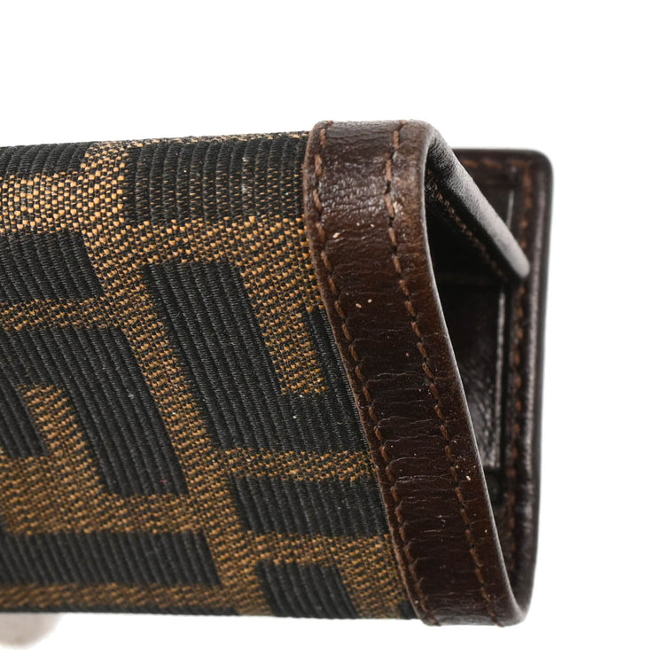 Fendi Brown Zucca Six Hook Key Case Small Good