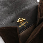 Chanel Brown Suede Waist Belt Bum Bag #75/30 Small Good