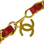 Chanel Red Lambskin Classic Flap Micro Bum Belt Bag