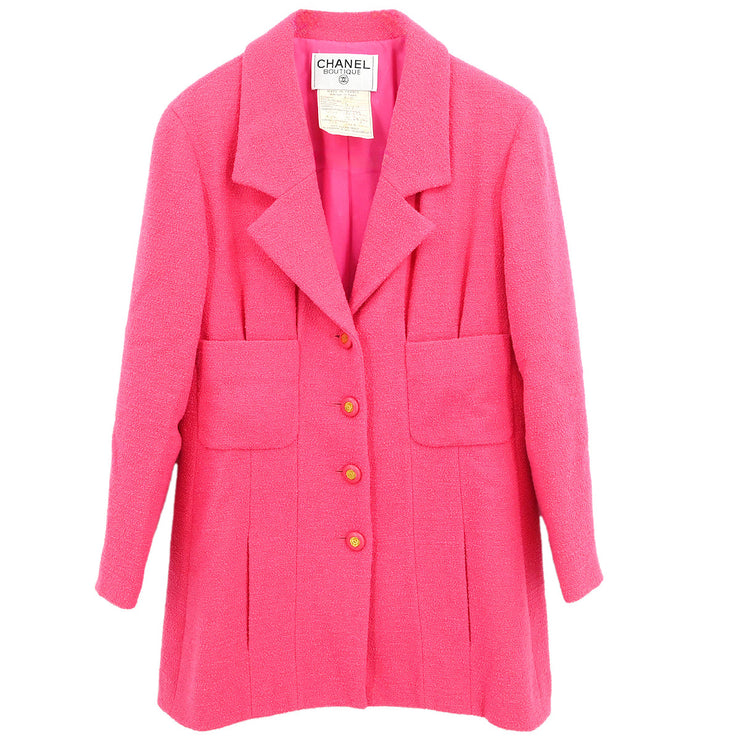 Chanel 1994 Single Breasted Jacket Pink #40