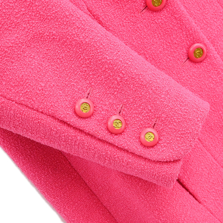 Chanel 1994 Single Breasted Jacket Pink #40