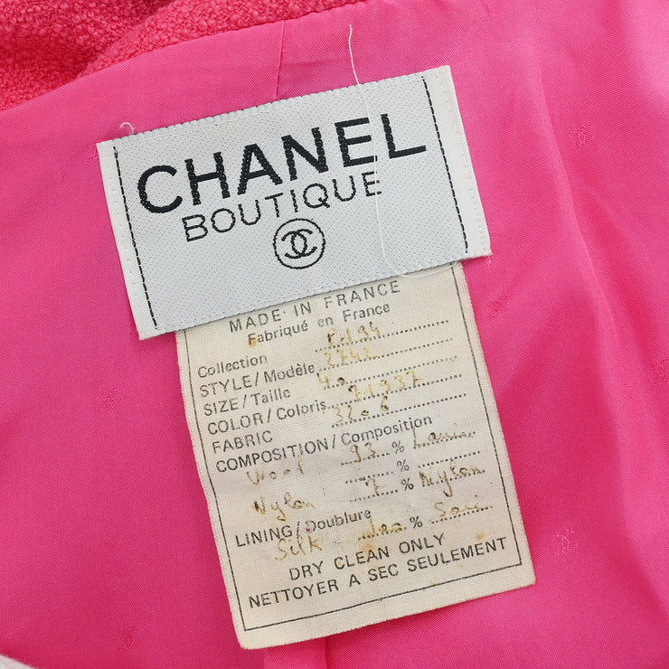Chanel 1994 Single Breasted Jacket Pink #40