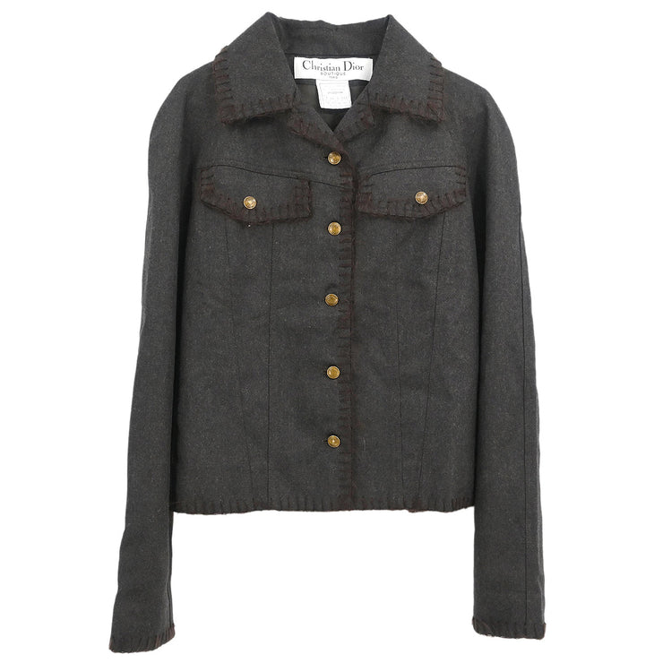 Christian Dior 2000 Single Breasted Jacket Brown #42