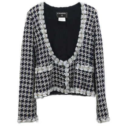 Chanel 2005 Single Breasted Jacket Navy #38