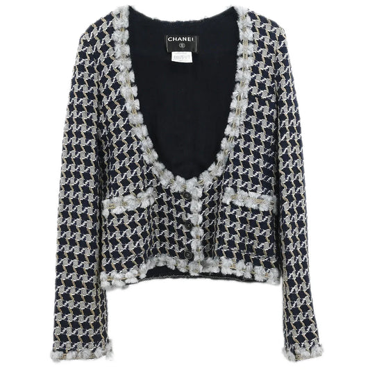 Chanel 2005 Single Breasted Jacket Navy #38