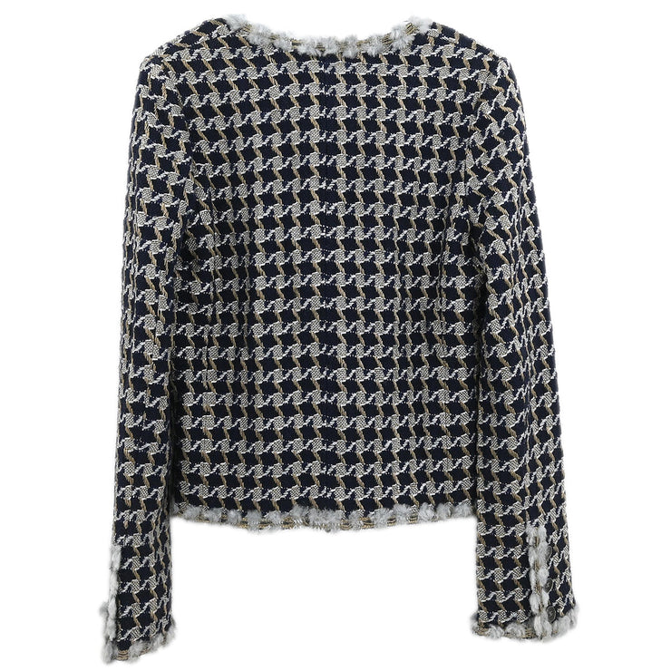 Chanel 2005 Single Breasted Jacket Navy #38