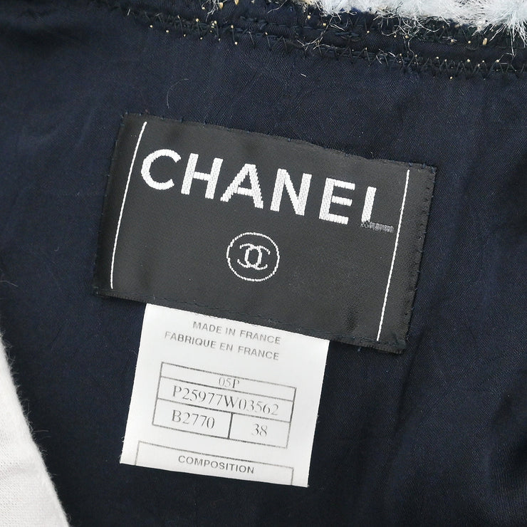 Chanel 2005 Single Breasted Jacket Navy #38