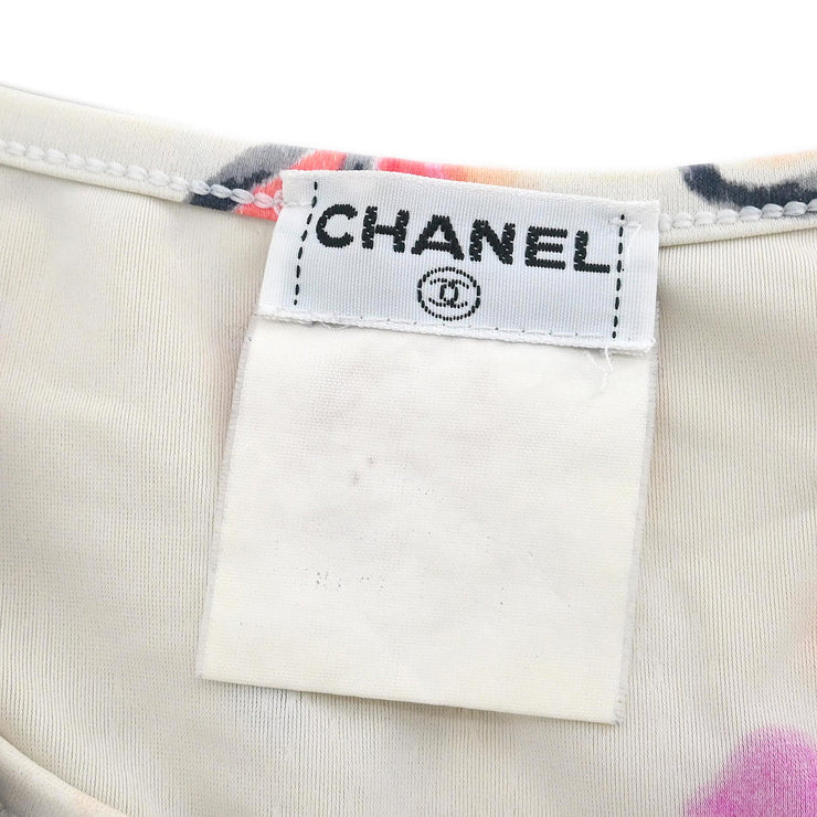 Chanel Lipstick Cropped T-shirt Top White #44