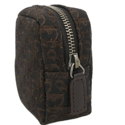 Christian Dior 2002 Brown Canvas Trotter Mini Pouch