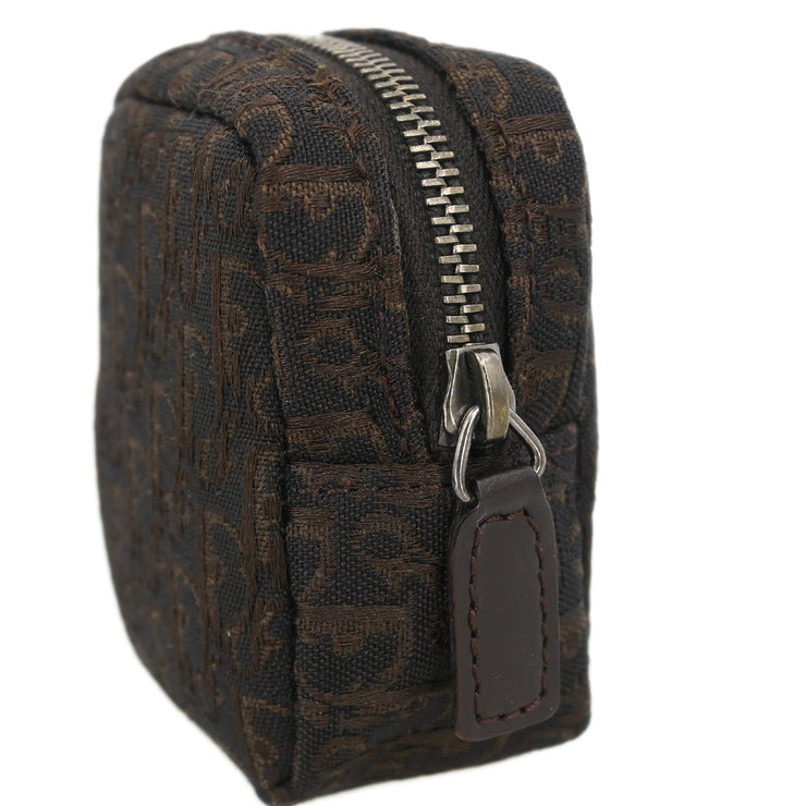 Christian Dior 2002 Brown Canvas Trotter Mini Pouch