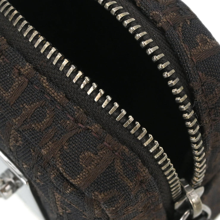 Christian Dior 2002 Brown Canvas Trotter Mini Pouch