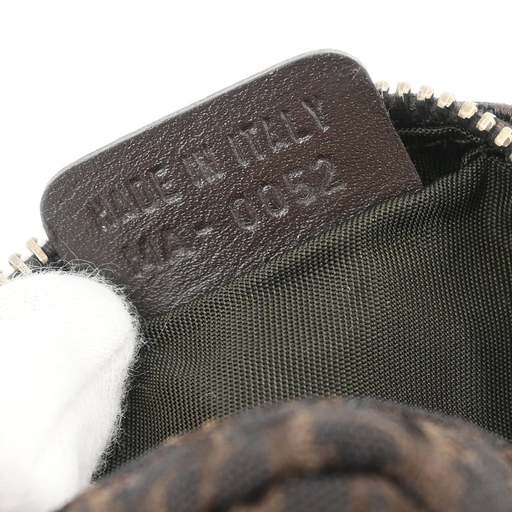 Christian Dior 2002 Brown Canvas Trotter Mini Pouch
