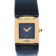Chanel Matelasse Watch 18KYG Black