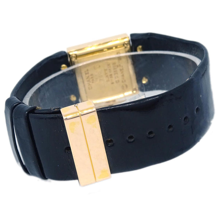 Chanel Matelasse Watch 18KYG Black