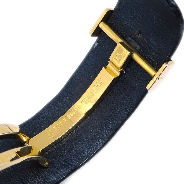 Chanel Matelasse Watch 18KYG Black