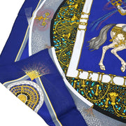 Hermes Scarf Carre 90 D'artifice Navy Small Good