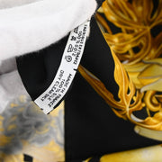 Hermes Scarf Carre 90 Passiflores Black Small Good