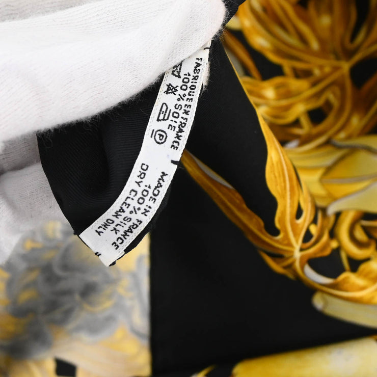 Hermes Scarf Carre 90 Passiflores Black Small Good
