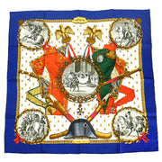 Hermes Scarf Carre 90 Napoleon Blue Small Good