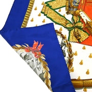 Hermes Scarf Carre 90 Napoleon Blue Small Good