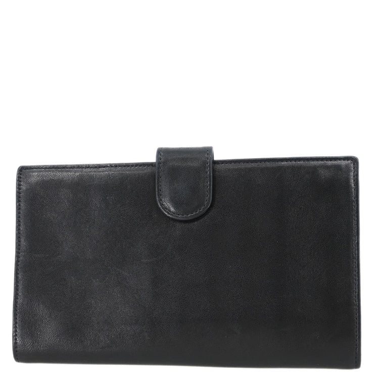 Chanel 1996-1997 Black Lambskin Long Wallet