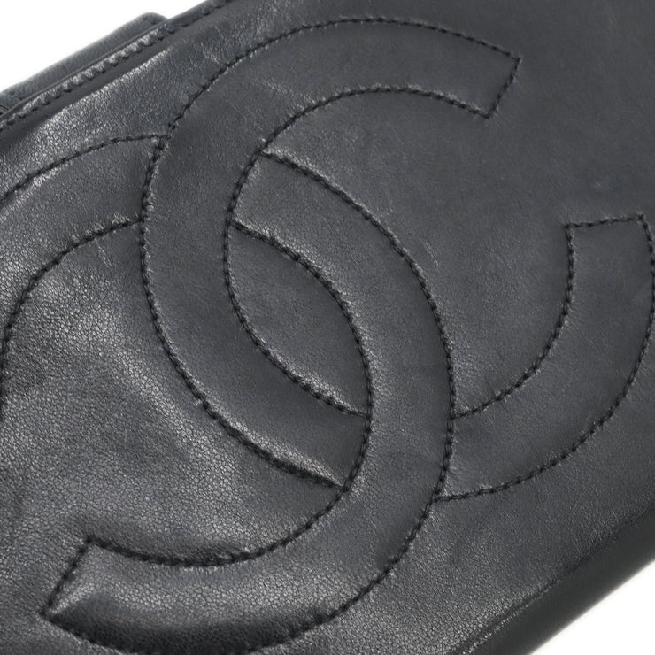 Chanel 1996-1997 Black Lambskin Long Wallet