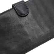 Chanel 1996-1997 Black Lambskin Long Wallet
