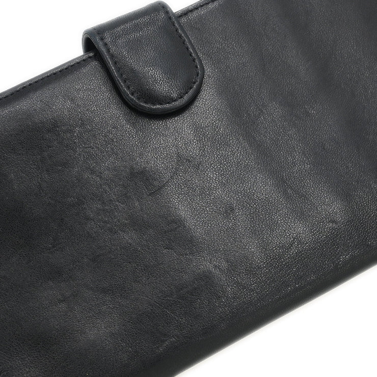 Chanel 1996-1997 Black Lambskin Long Wallet