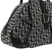 Christian Dior 2002 Black Double Saddle Trotter Handbag