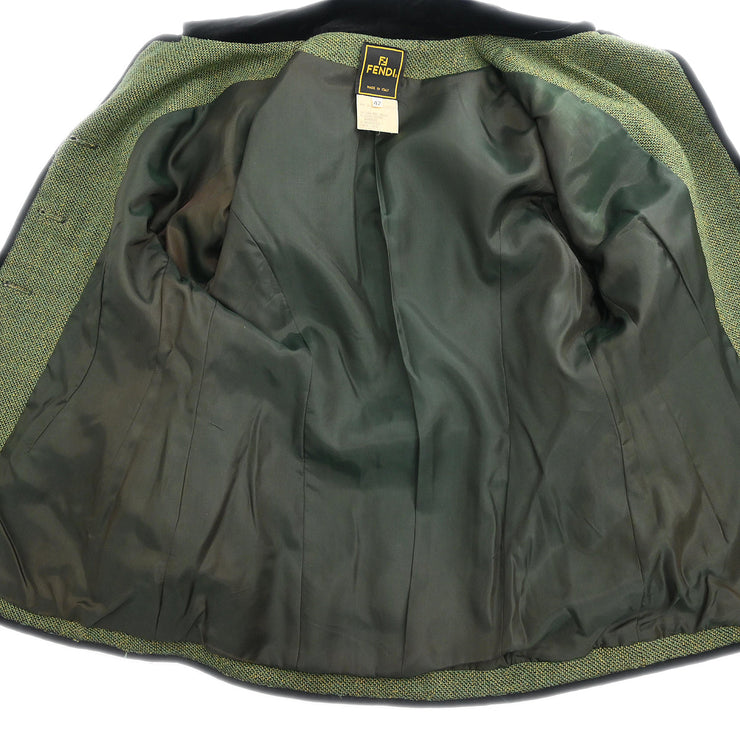 Fendi Setup Suit Jacket Skirt Green #42
