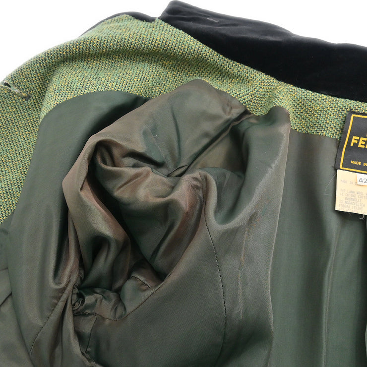 Fendi Setup Suit Jacket Skirt Green #42