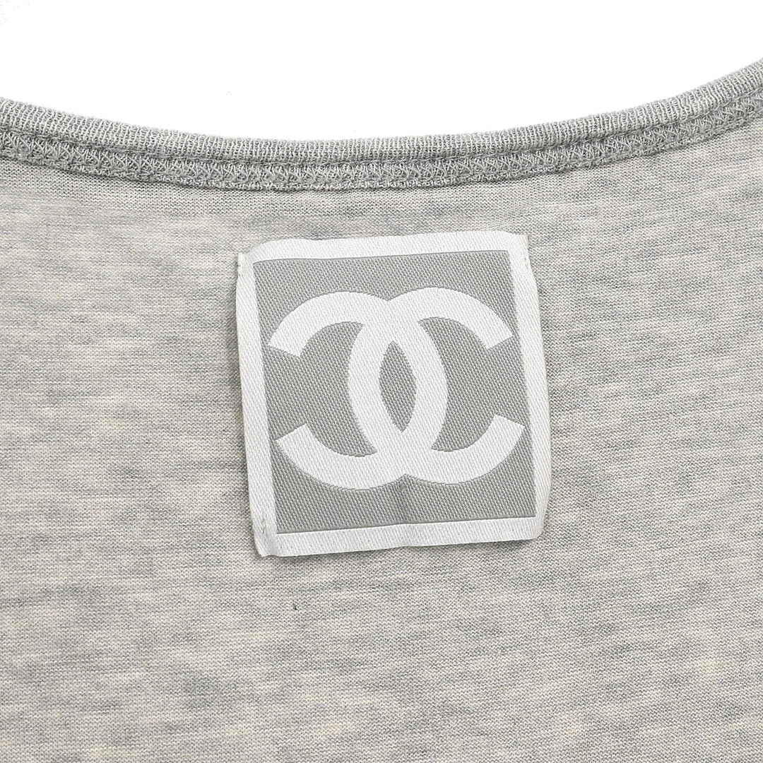 Chanel 2004 Sport Line Sleeveless Mesh Top Gray #38 – AMORE Chanel 2004 Sport Line Sleeveless Mesh Top Gray #38 – AMORE