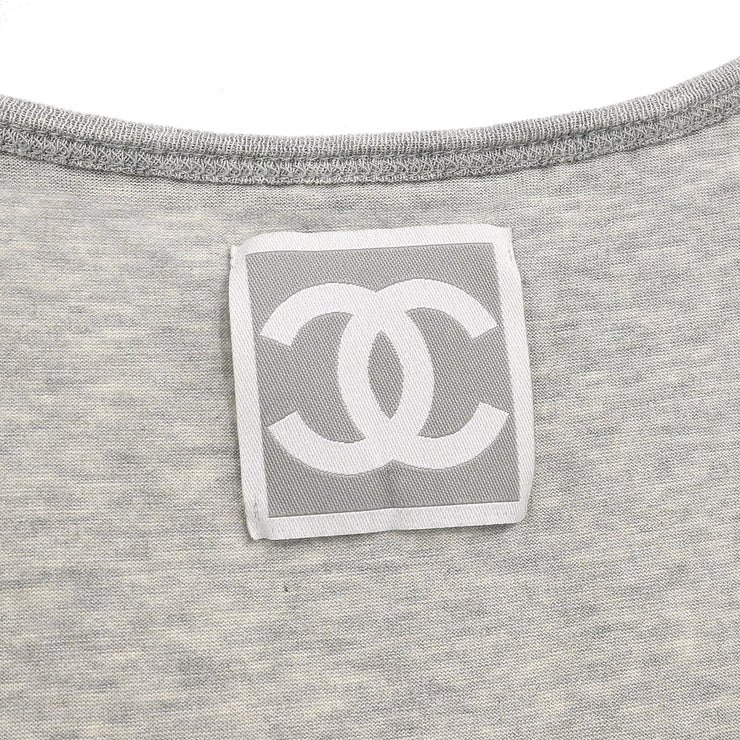 Chanel 2004 Sport Line Sleeveless Mesh Top Gray #38