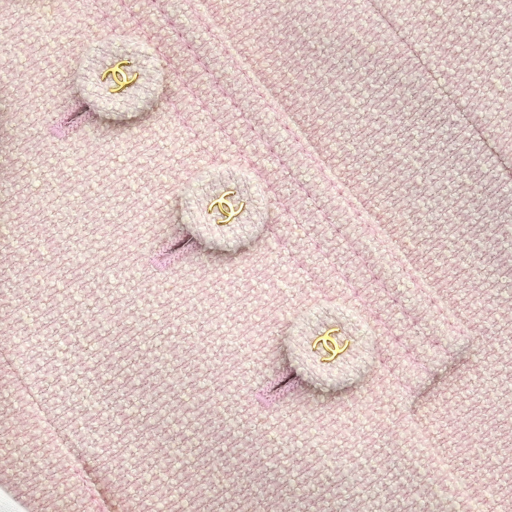 Chanel 2007 Single Breasted Jacket Pink #38