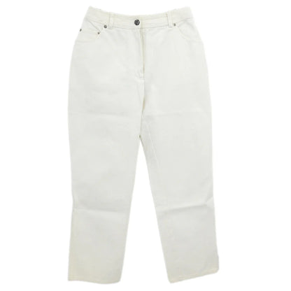 Chanel Long Denim Pants White #36