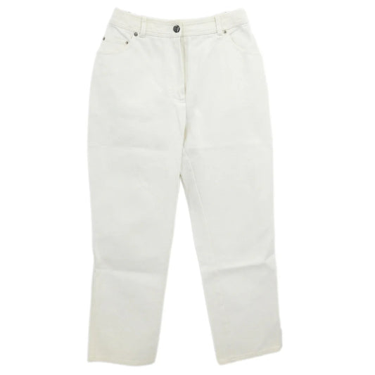 Chanel Long Denim Pants White #36