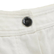 Chanel Long Denim Pants White #36
