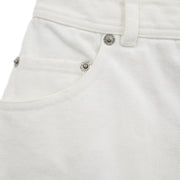 Chanel Long Denim Pants White #36