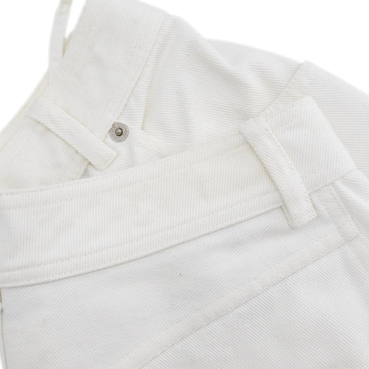 Chanel Long Denim Pants White #36