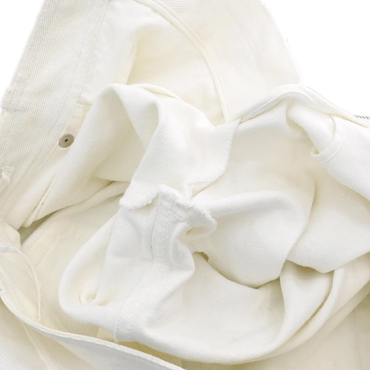 Chanel Long Denim Pants White #36