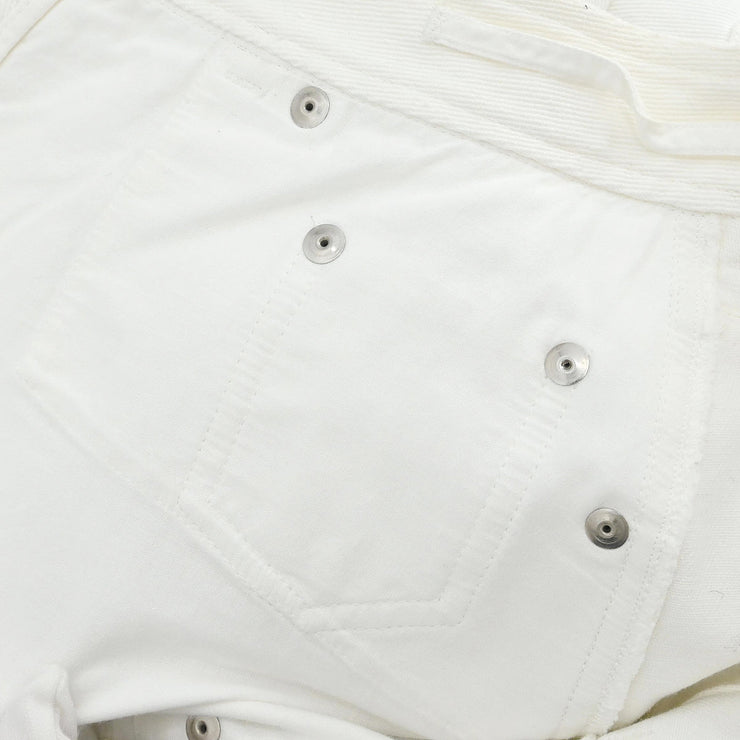 Chanel Long Denim Pants White #36