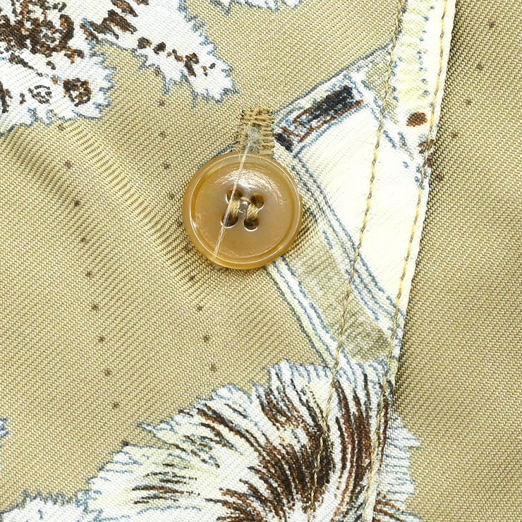Hermes Shirt Blouse Brown #40