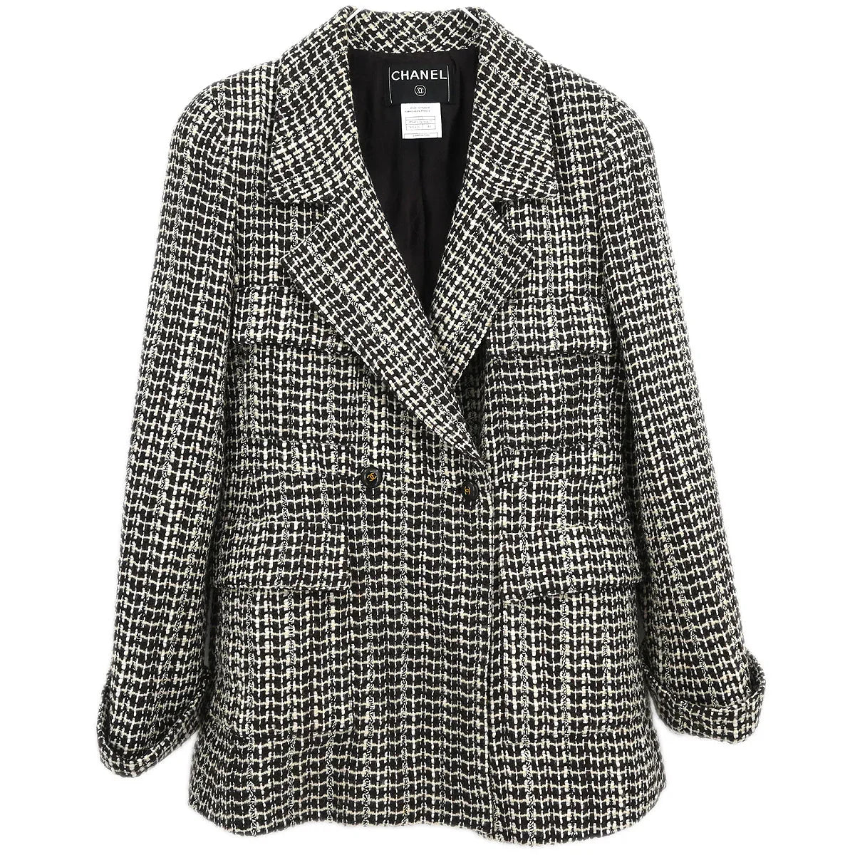 Chanel 2001 Double Breasted Jacket Brown #40