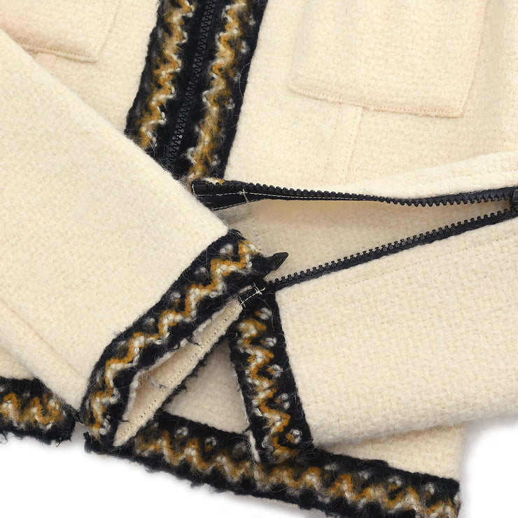 Chanel 2006 Zip Up Jacket White #38