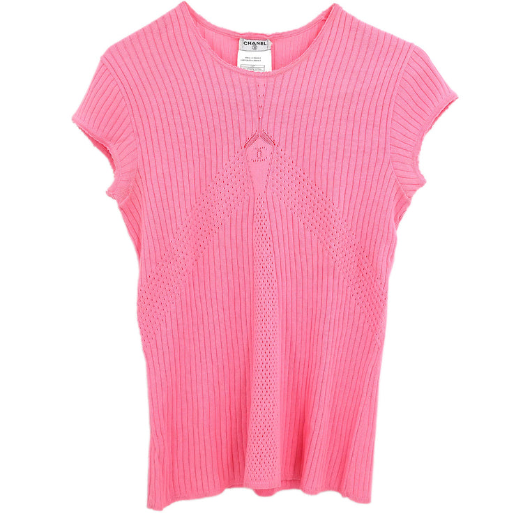 Chanel 2004 Short Sleeve Top Pink 04P #42